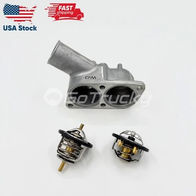 Thermostat 85℃ and 82℃ + Housing for ISUZU NRR NPR NPR-HD NQR 4HE1 4.8L 98-04 - Image 1 of 4