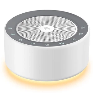 White Noise Sound Machine with Nursery Lamp, Mood Lighting, 7 Colour Night Li... - Picture 1 of 8