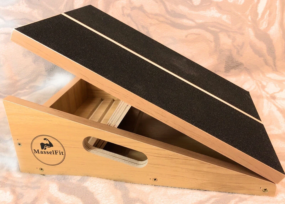 Professional Wooden Slant Board Adjustable Incline 16 X 12.5 Inches 5 Positions
