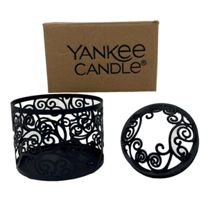 Yankee Candle Black Scrolls Illuma - Deckel & Glashalter ~ NEU - Bild 1 von 8