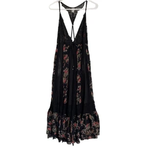 We Are HAH Hot as Hell Womens Dress XS/S I’ll Take You Farrer Slip Black Floral - Picture 1 of 9