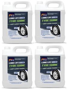 Tyre Shine Silk Silicone Based 4 x 5 Litre Wet Look Long Life Premier Shine 20L - Picture 1 of 1