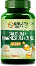 Himalayan Organics Calcium Magnesium Zinc Vitamin D3 & B12-120 Vegetarian Tablet