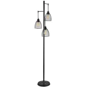 Merra Floor Lamp LED Incandescent 3-Light Traditional Metal Round Foot Step - Picture 1 of 8