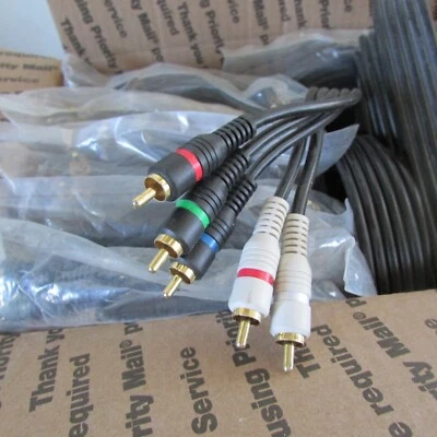 (8) 5 RCA Cable Component RCA to RCA A/V Audio Video Cord DVD HDTV VCR AN17750 - Image 1 of 4