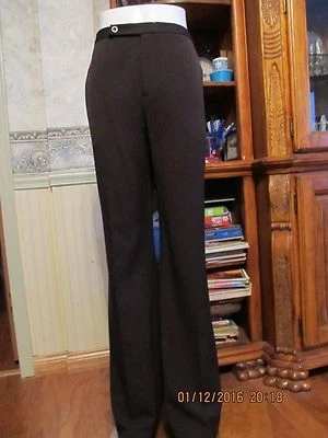 NEW W/TAGS "GRACE ELEMENTS" POLY/RAY/SPAN BROWN DRESS PANTS-SZ 8  (31"W X 32"L) - Image 1 of 4