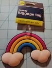 Travelon Brand: Rainbow With Clouds Silicone Luggage Tag, New With Free Shipping