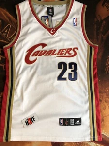 Lebron James Adidas AUTHENTIC Cavs Home Jersey Sz 50 - Picture 1 of 10