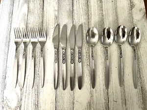 AMEFA Stainless Flatware TULIP TIME Holland 12 Piece Lot Spoons, Forks, Knives - Picture 1 of 7