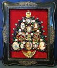 Vintage Cameos & Sparkle Jewelry Picture Art Christmas Tree Framed OOAK (2)