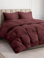 Cal King Size Burgundy Alternative down Comforter - Warm Lightweight Luxury &...
