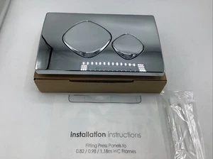 Muritz Polished Chrome Dual Flush Plate E20372 Flush Plate F&F - Picture 1 of 6
