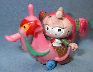 SNORK SNORKS CASEY RIDING ON PINK SEA HORSE CUISVAL MADE in SPAIN PVC FIGURINE - Picture 1 of 5