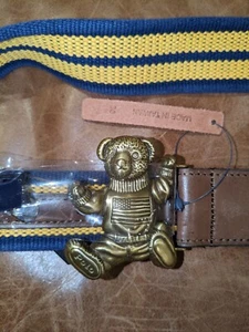 Polo Ralph Lauren ""POLOBÄR"" Netzbett Stoffgürtel mit Polobärenschnalle - Bild 1 von 1