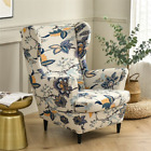 Floral Printed Wing Chair Cover Stretch Armchair Covers Nordic Sofa Slipcovers