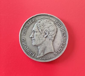 BELGIQUE - Monnaie 5 Francs LEOPOLDE PREMIER 1851 - Picture 1 of 3