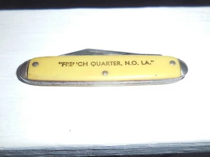 Vintage Pocket Knife-Made USA -Advertising "French Quarter,N.O. LA."#CD - Picture 1 of 12