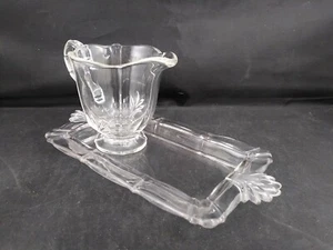 Individual/Breakfast Fostoria Mini Glass Creamer w/Tray, Excellent Condition OBO - Picture 1 of 9