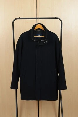Burberry Wool Heavy Jacket Black Coat Size 52 - Image 1 of 4