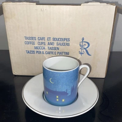 Raynaud & Co limoges demitasse cup and saucer Set Of 5 RARE From France - Image 1 of 4