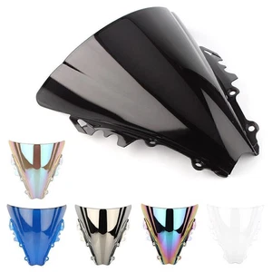 1x Motorcycle Double Bubble Windshield Screen Shield For Yamaha YZF R6 2006-2007 - Picture 1 of 12