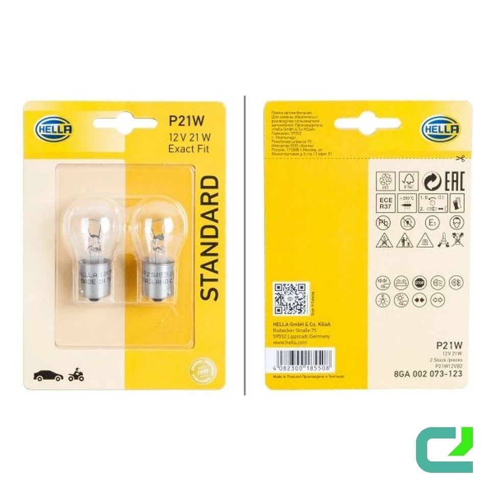 Hella 8ga 002 073-123 Ampoule P21w 12 V