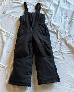 L.L. Bean Kids Size 4 Snowsuit Snow Bib Black Insulated, EUC - Picture 1 of 9