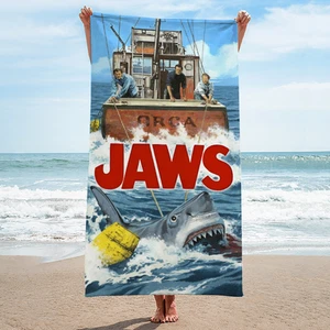 Jaws Rectangle Beach Towel For Fans - Bild 1 von 1