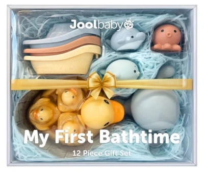 My First Bathtime Gift Set 12 Piezas Juguetes de Baño con Bolsa de Almacenamiento de Jool Baby Nuevo Foto 1 de 4
