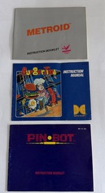 Lot 3 Nintendo NES Instruction Manual Booklet - Metroid , Burgertime , Pin Bot