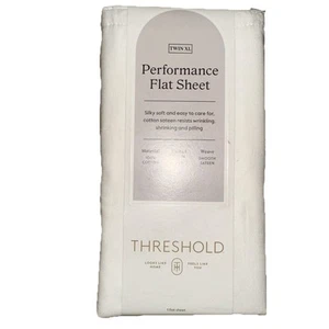 Threshold Twin XL 400 Fadenzahl Performance Flachbettlaken Sauercreme 100% Baumwolle - Bild 1 von 2