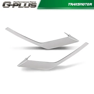 2pc Chrome Front Bumper LH+RH Trim Fog Light Molding For Volvo V60 S60 2019-2022 - Image 1 of 4