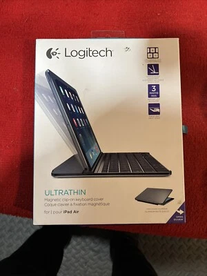 Logitech Magnetic Clip-On Ultra-thin Bluetooth Keyboard Case iPad Air~ - Image 1 of 2