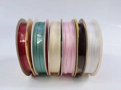 6 Vintage Offray 4 Franks 2 Ribbon Spools Original 8-10 Yds Full to Partial C25 - Image 1 of 4