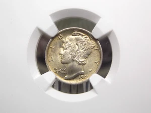 1920 "P" Mercury SILVER Dime 10c NGC MS64 FB #002 *FULL BANDS* BU Unc ECC&C Inc - Picture 1 of 5