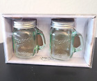 Mason Craft & More 2 pc Mason Jar Salt & Pepper Set-Glass NIB