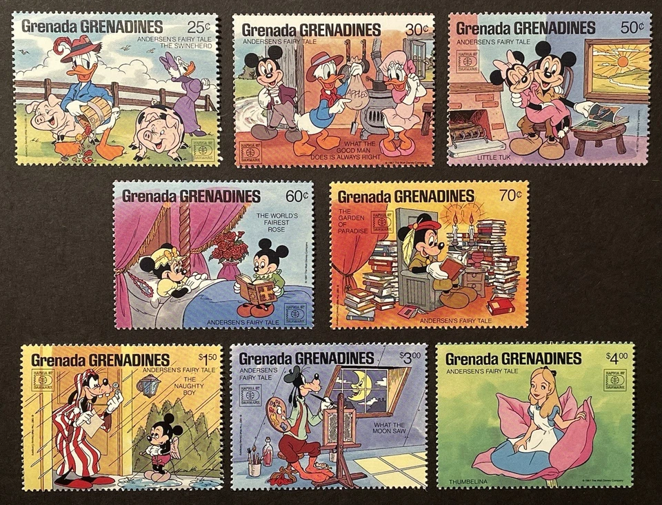 SELLOS DE CUENTOS DE HADAS DE DISNEY GRANADA GREEN HANS CHRISTIAN DIFFERENTENS HAFNIA 1987 MNH Foto 1 de 1