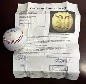 LA Dodger Team - Palla Autografata Autenticata Tommy Lasorda JSA CM 475 - Foto 1 di 7