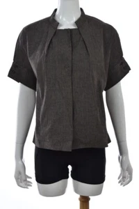 Chaqueta de mujer Piazza Sempione, talla 44, marrón, manga corta, blazer moteado - Imagen 1 de 5