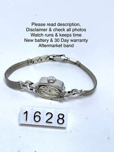 1963 Omega Ladies 14k Solid White Gold Ref. A7484 Runs & Keeps Time. - Picture 1 of 12