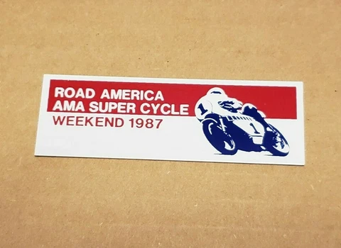 Road America Dash Plaque 1987 AMA Super Cycle Race Weekend Cover