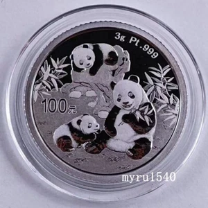 2025 China 100YUAN Panda Platinum Coin 3g Platinum Panda Coin With COA And Box - Picture 1 of 5