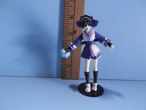 #B667 Unbekannter Anime 4 Zoll braune Haare blaue Augen Mädchen schwarze Socken - Bild 1 von 7