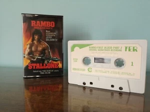 Rambo First Blood Part 2 - OST Rambo Cassette Tape Original UK 1985 Paper Labels - Picture 1 of 12