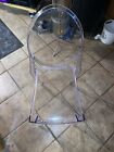 Clear Transparent Banquet Ghost Chair Armless Stacking Accent With Oval Back