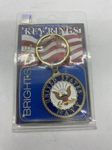 United States US NAVY Emblem round metal keyring key chain keychain 1.75" A47 - Picture 1 of 2