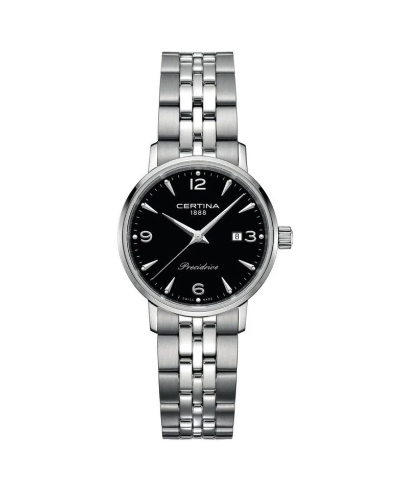 Reloj informal de cuarzo analógico para mujer CERTINA vestido clásico esfera negra impermeable Rou Foto 1 de 1