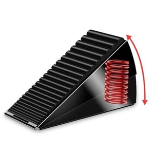 Strongest Spring Large Door Stoppers - Heavy Duty Door Stopper 1 Pack Black - Picture 1 of 7