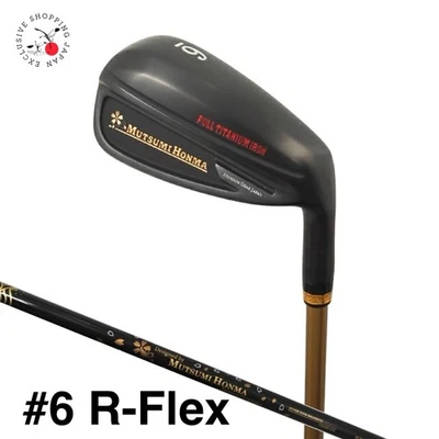 MUTSUMI HONMA Golf Full Titanium Iron #6 R-Flex MH Original Graphite Shaft RH - Image 1 of 4