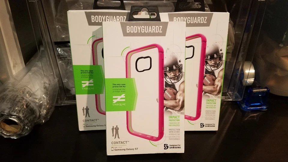 OEM BodyGuardz Contact Clear/Pink Case For Samsung Galaxy S7 *Free Shipping* - Imagem 1 de 3